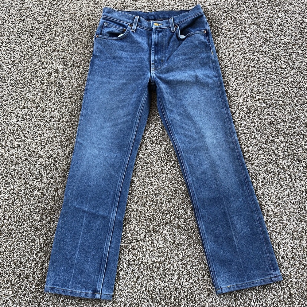 B Sides Jeans Womens 26 (Fits 27x26) Light Wash Straight Leg Talon Zip Made USA